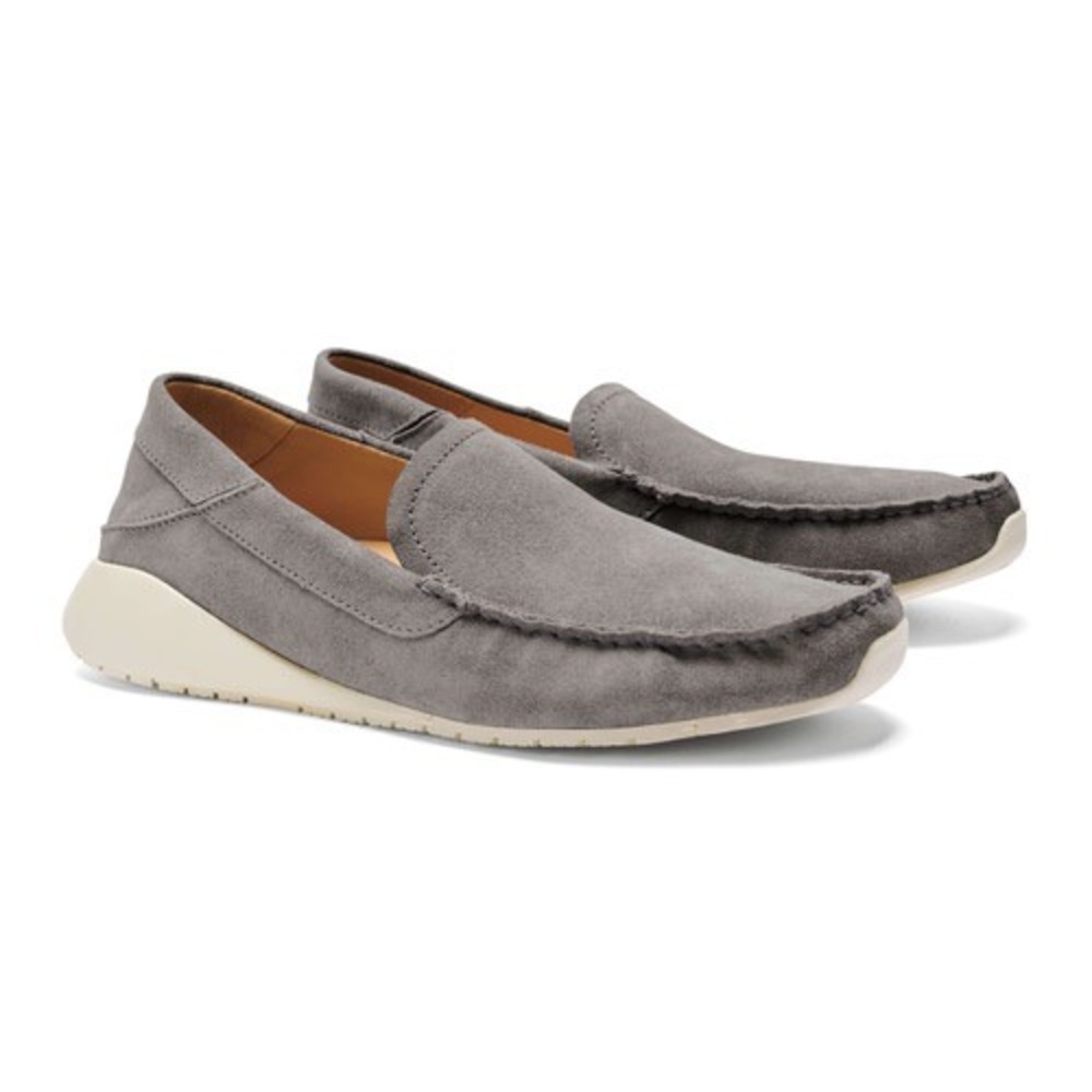 Olukai Men's KA'A LOAFER Mens Grey Suede Slip On Loafers Drop In Heel Shoes NEW